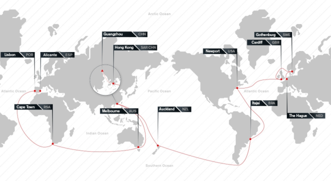 Volvo Ocean Race Map